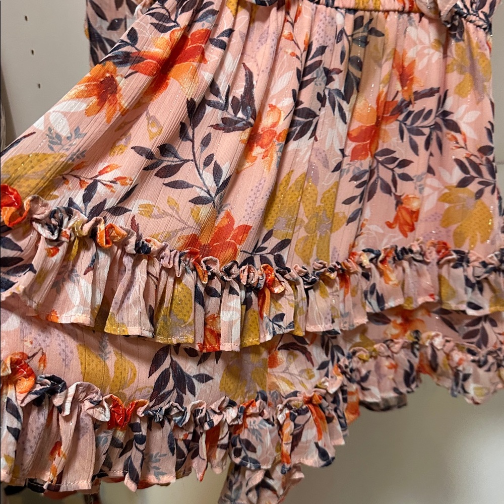 Floral Ruffle Women's Top - Picture 2 of 7